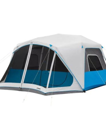 Core Equipment Lighted 10 Person Instant Cabin Tent with Screen Room