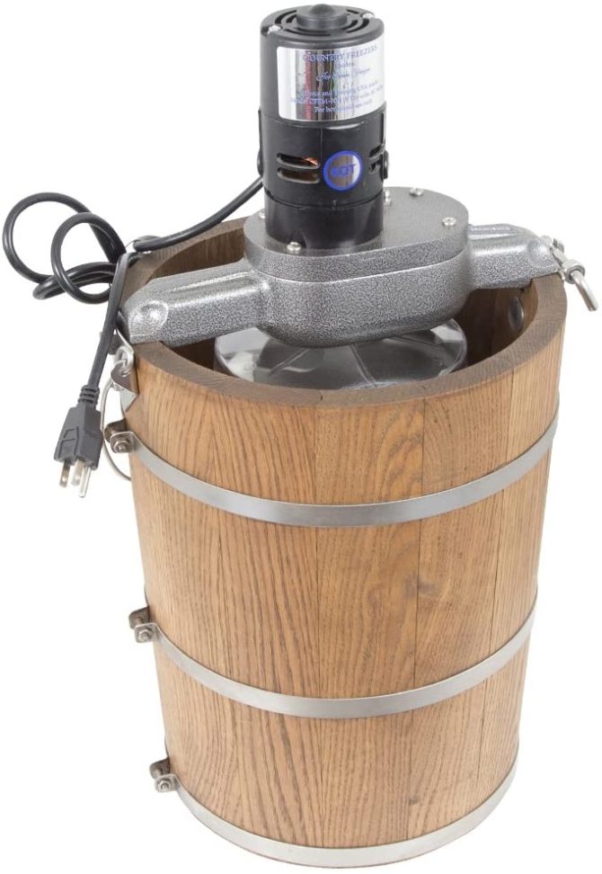 6 qt Country Ice Cream Maker – Classic Wooden Tub – Country Electric Motor - Image 3