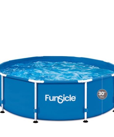 Funsicle 10ft x 30in Round Activity Above Ground Pool with SkimmerPlus Filter Pump, Age 6 up