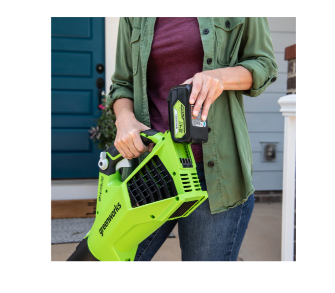 BL24L410 24-volt 450-CFM 110-MPH Brushless Handheld Cordless Electric Leaf Blower 4 Ah (Battery Charger Included) - Image 20