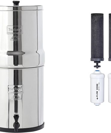 Royal Berkey Gravity-Fed Water Filter with 2 Black Berkey Elements and 2 PF-2 Fluoride and Arsenic Reduction Elements