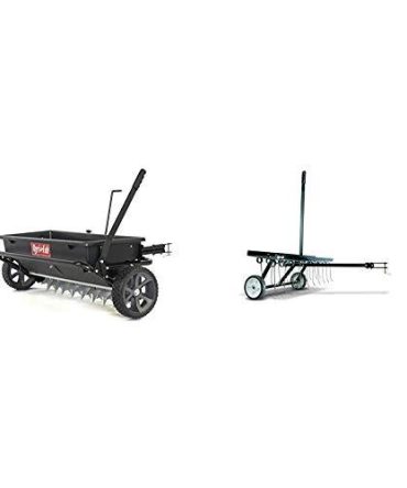 Agri-Fab 45-0543 100 lb. Tow Spiker/Seeder/Spreader, Black & 40-Inch Tine Tow Dethatcher 45-0294,Black
