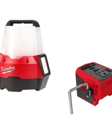 2144-20-2846-20 M18 18-Volt 2200 Lumens Cordless Radius LED Compact Site Light with Flood Mode and M18 Compact Inverter