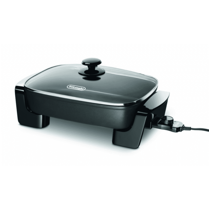 De Longhi Electric Skillet with Tempered Glass Lid, 16 X 12 , Black - Image 10