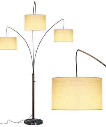 84-in Oil Brushed Bronze Multi-head Floor Lamp