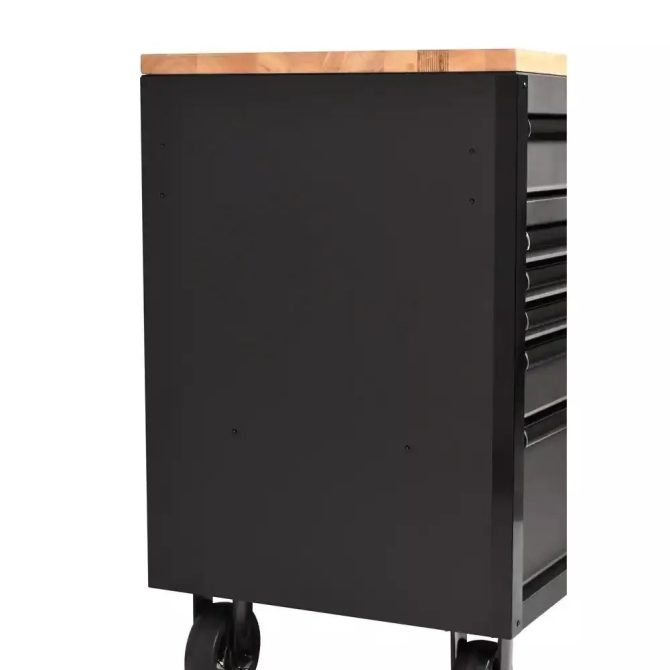 Heavy Duty 61 in. W x 23 in. D 15-Drawer Mobile Workbench with Solid Wood Top - Image 4