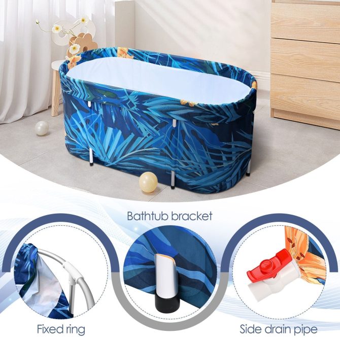 De-Stress 2023 Large Portable Folding Soaking Bathtub For Adults - Image 16