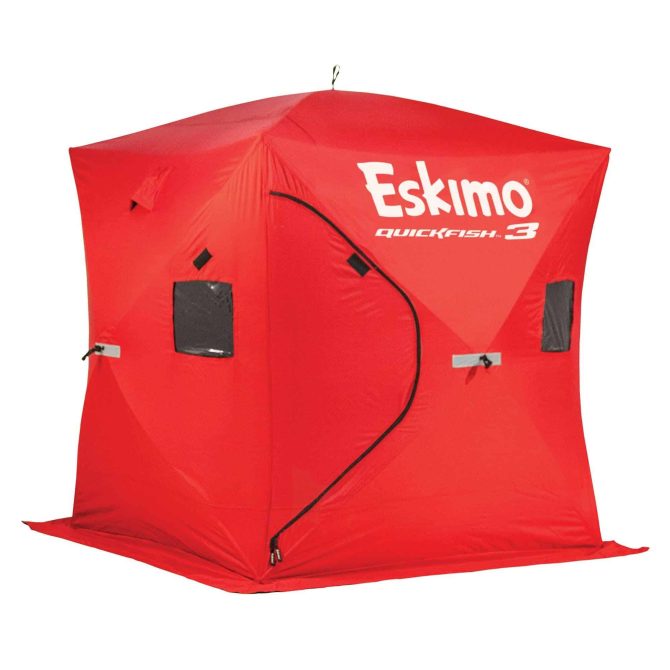 Eskimo Red Cordura Fishing Rod Set Quick Setup, Lightweight, Wind Resistant 1 Pack - Image 7