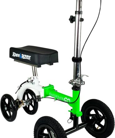 Hybrid – Most Compact All Terrain Knee Scooter for Adults for Foot Surgery Heavy Duty Knee Walker for Broken Ankle Foot Injuries Recovery Leg Scooter Best Knee Crutch Alternative (Green)