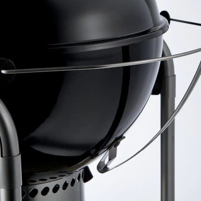 22 in. Performer Charcoal Grill in Black with Built-In Thermometer and Storage Rack - Image 6