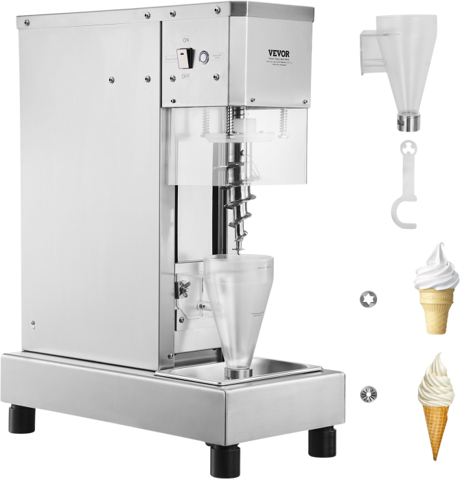 Vevor Ice Cream Blender 750W High Speed Mixer 1740 RPM 304 Stainless Steel New - Image 9