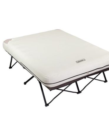 Cot and Thick Queen Air Mattress Combo Side Tables, Pump Included