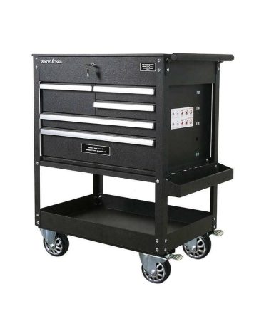 32.75 in. 5-Drawer Tool Utility Cart in Black
