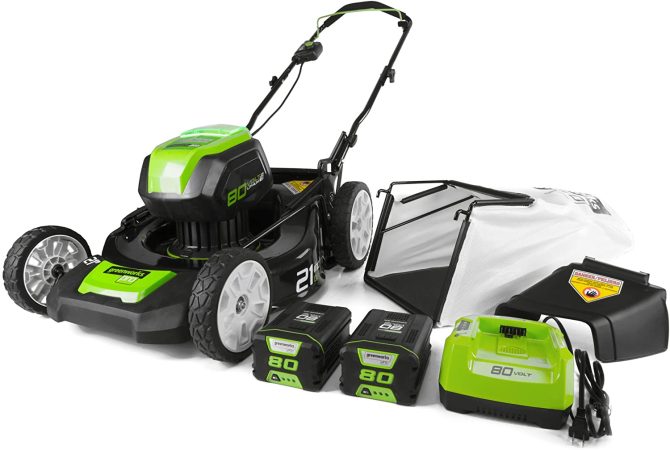21-Inch 80V Lawn Mower, (2) 2Ah Batteries and Charger Included GLM801601 - Image 2