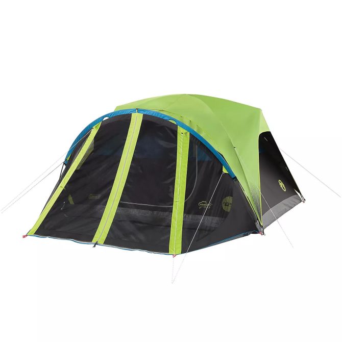 Carlsbad 4 Person Dome Tent with Screen Room Grey/Bright Green - Image 10