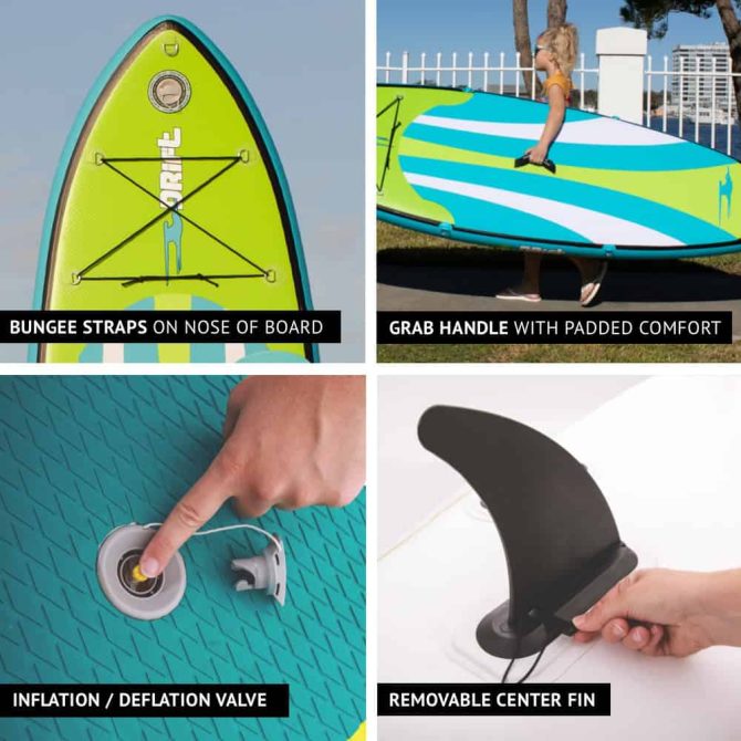 Drift Kid s super stable Inflatable Stand Up Paddle Board, 8 x33 SUP with Adjustable Aluminum Paddle Backpack Travel Bag - Image 7