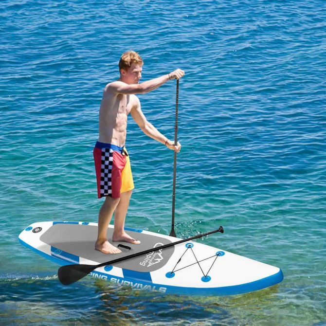 Campingsurvivals 11 Inflatable Stand Up Paddle Board Durable Lightweight with Stable Wide Stance, Blue/White - Image 31