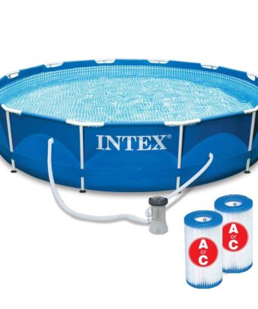 12 x 30 Metal Frame Pool with Filter Type A or C Filter Cartridges