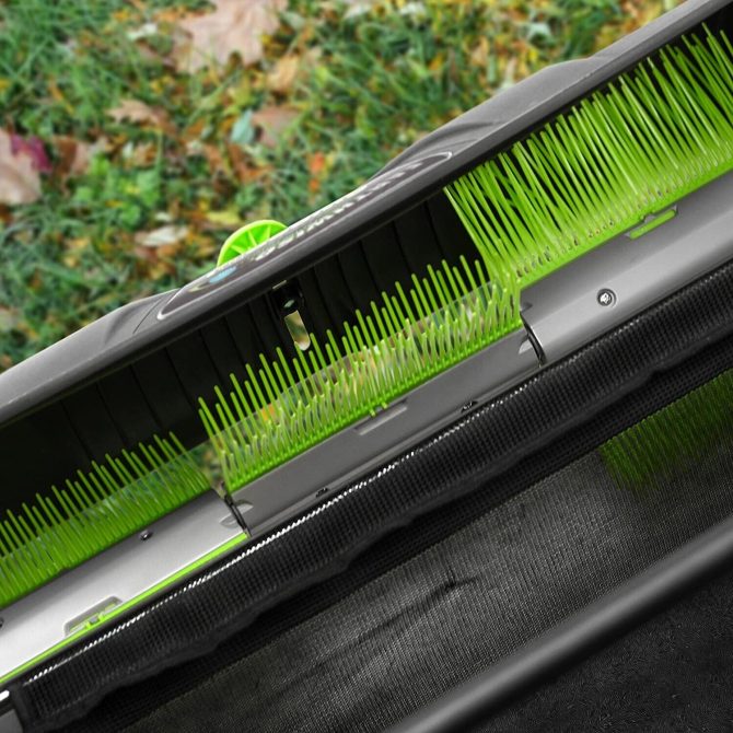 Best 21-Inch Large Push Lawn Grass Sweeper With 26 Gal Hopper Bag - Image 5