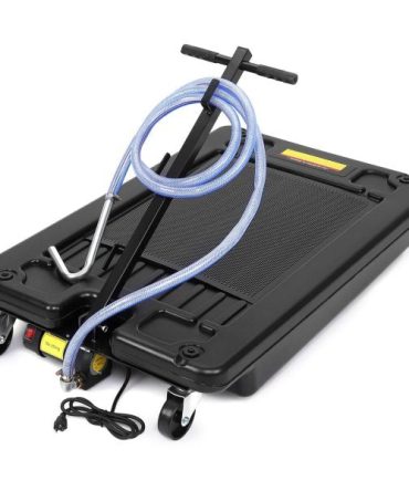 17 Gal Electric Oil Drain with 110V Pump & 8 Ft Hose,Low Profile & T Folding Handle Oil Drain Cart for Truck Cars SUVs