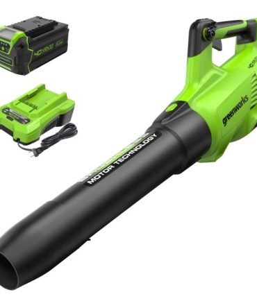 40V (130 MPH / 550 CFM / 75+ Compatible Tools) Cordless Brushless Axial Leaf Blower, 4.0Ah Battery and Charger Included