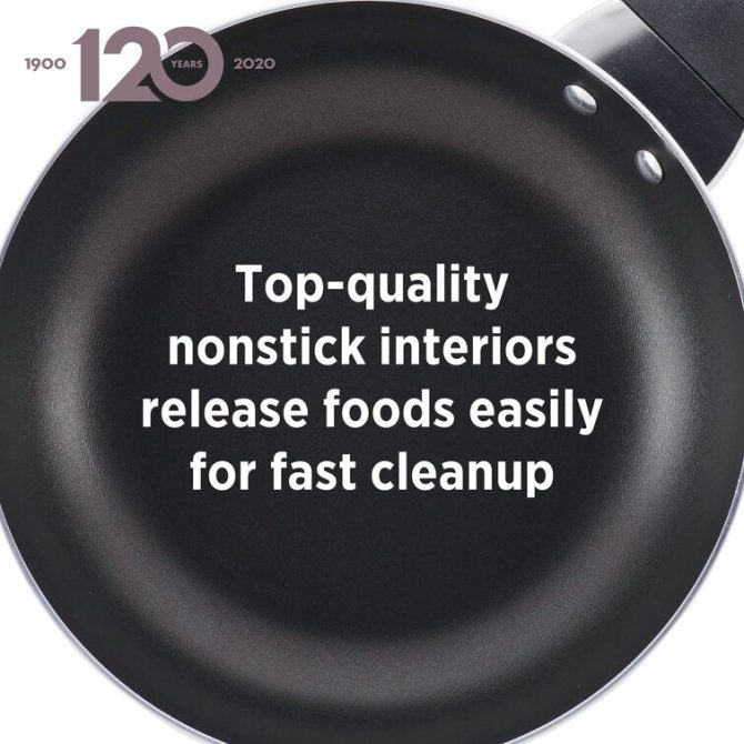 Farberware Dishwasher Safe Aluminum Nonstick Cookware Set, 15-Piece Black - Image 24