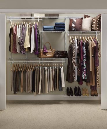 22875 ShelfTrack Adjustable Closet Organizer Kit, White