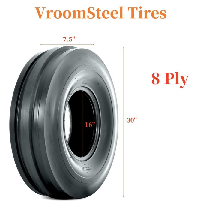 7.50-16 TL Tire 7.5-16 7.50-16 7.5X16 Load 8 Ply Tractor - Image 6