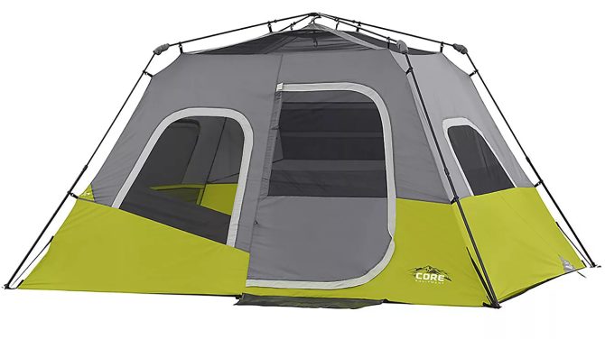 CORE Equipment Instant 6 Person Cabin Tent, Green/Gray - Image 16