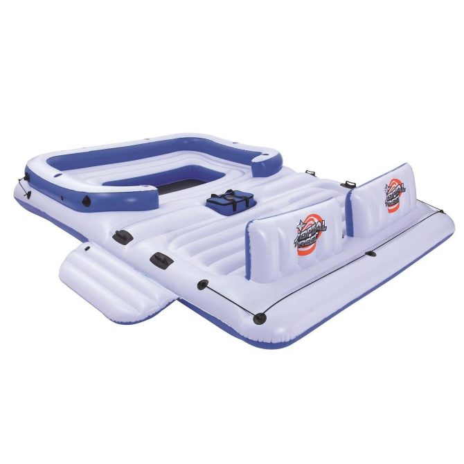 CoolerZ Tropical Breeze 6 Person Floating Raft Electric Air Pump - Image 17