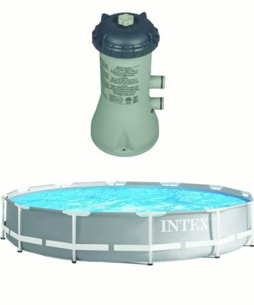 12 x 30 Steel Frame Above Ground Pool 1000 GPH Above Ground Pool Pump