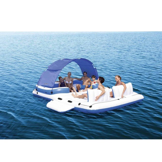 CoolerZ Tropical Breeze 6 Person Floating Raft Electric Air Pump - Image 15