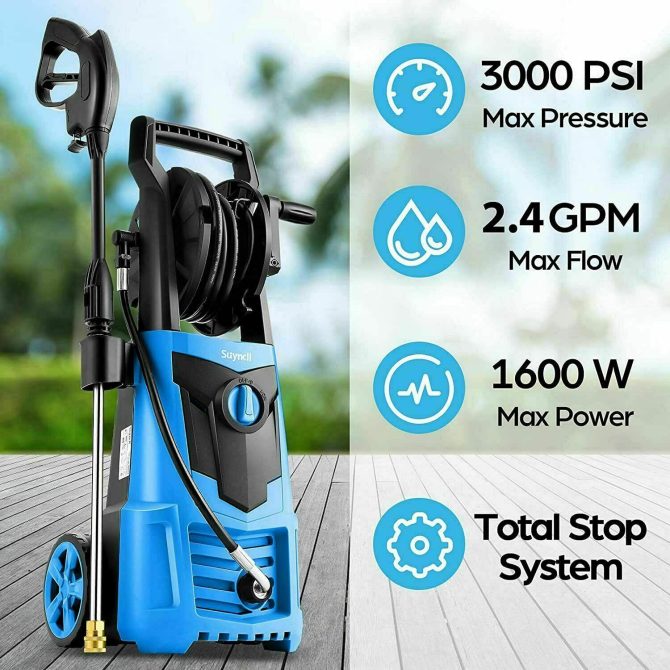 Suyncll Electric Pressure Washer 3000PSI, 2.4GPM High Power Washer Cleaner NEW - Image 11