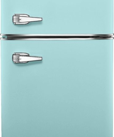 3.1 Cu. ft. Retro Mini Fridge with Top Freezer – Cool Mint