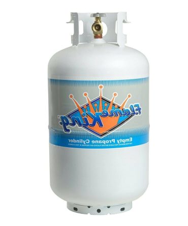30 . Empty Propane Cylinder with Overfill Protection Device Valve