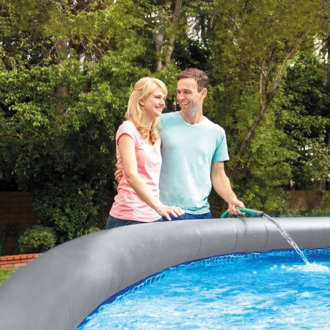Easy Set 15 x 42 Round Inflatable Outdoor Above Ground Swimming Pool Set - Image 18