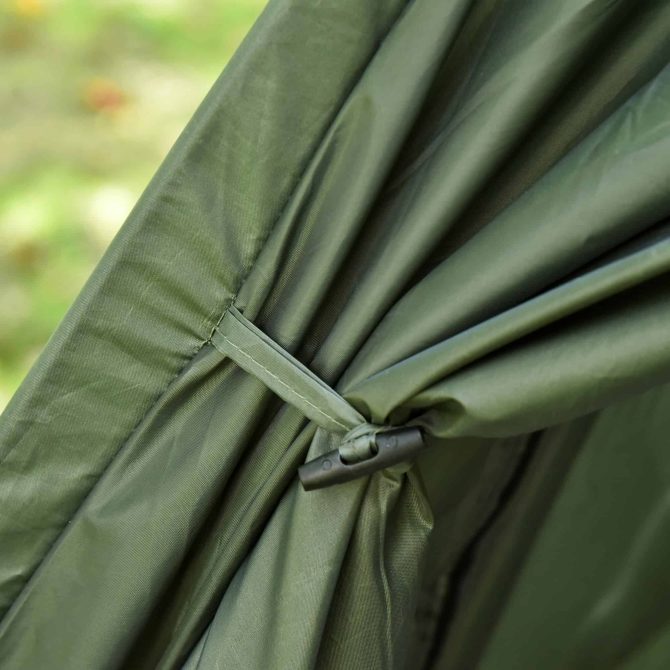 Extra Large Compact Pop Up Portable Folding Outdoor Elevated Camping Cot Tent Combo Set in Dark Green - Image 13