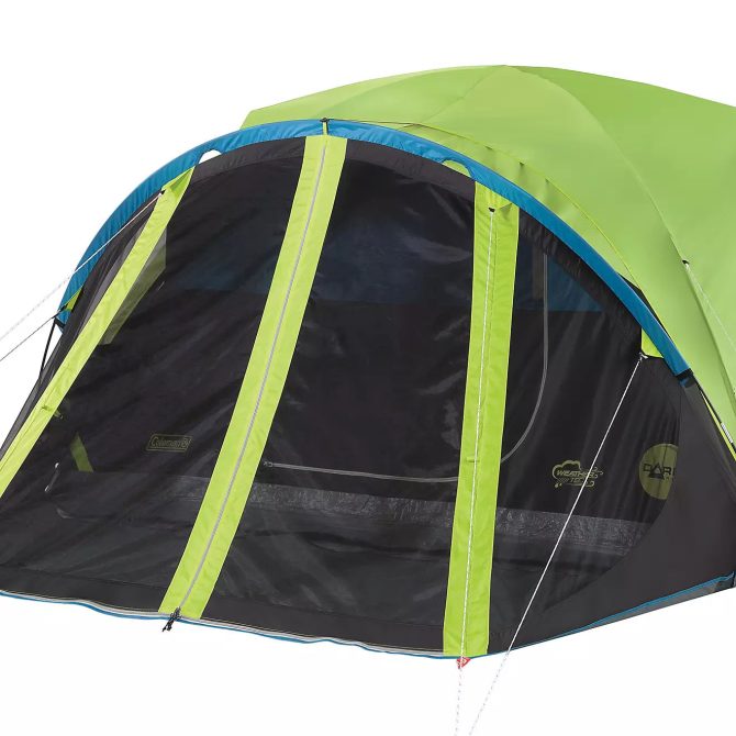 Carlsbad 4 Person Dome Tent with Screen Room Grey/Bright Green - Image 16