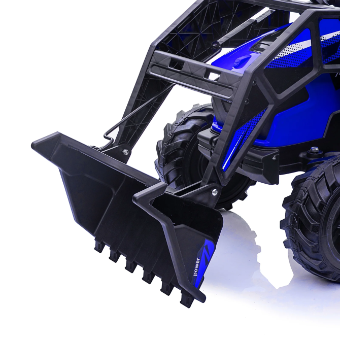 3-in-1 Ride-On Tractor, 24V Electric, Excavator & Bulldozer, Remote Control, LED, Music, USB/Bluetooth max 66 lbs – Bright-blue - Image 18
