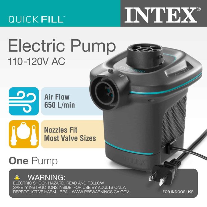 CoolerZ Tropical Breeze 6 Person Floating Raft Electric Air Pump - Image 22