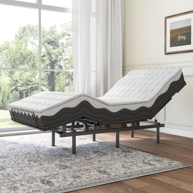 Adjustable Bed Frame -Wireless Remote -Memory Function -Adjustable Bed Base -Head and Foot Lift Incline -Zero Gravity -Quiet Motorfor Lying Down, Reading, Watching TV,Fatigue,Backache[Twin] - Image 8
