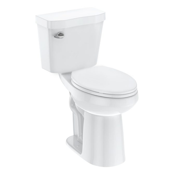 21Toilet, Elongated Toilets for Bathrooms, Two-Piece Toilet with Soft Close Seat, 1.28 Siphonic Flush Toilet with Universal Height ADA Cotton White - Image 8