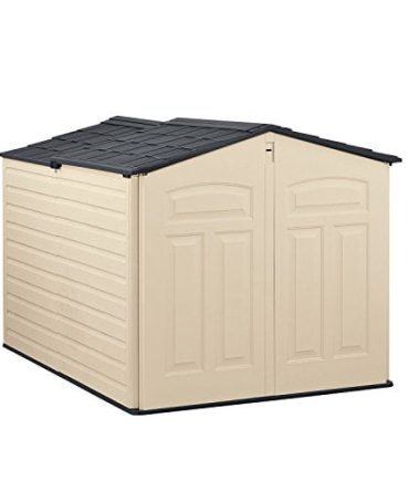 Rubbermaid Outdoor Slide-Lid Storage Shed, Beige, 6 ft. x 5 ft.