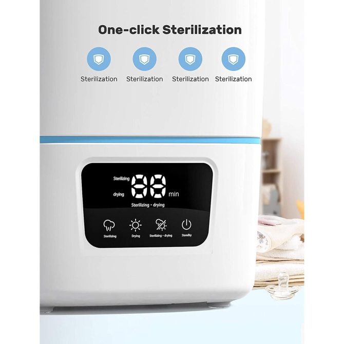 Luxury 3-In-1 Baby Bottle Steam Sterilizer And Dryer With LCD Screen - Image 5