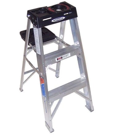 373 3 ft Aluminum Stepladder, 300 lb Capacity