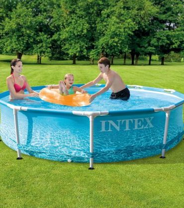 10 X 30 Beachside Metal Frame Swimming Pool with GFCI 330 GPH Filter Pump Model 28207EH