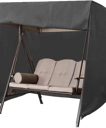 HYQW 3 Seater Swing Cover Hammock Cover Waterproof Windproof, 210D Oxford Fabric Outdoor Swing Seat Cover