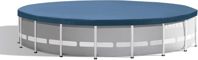 Above Ground Swimming Pool w/ Pump, Cover, & Ladder, 18′ x 48′′, Prism Frame, Gray – Outdoor Round Family Pool w/ Filter, 42-Inch Deep Water - Image 3