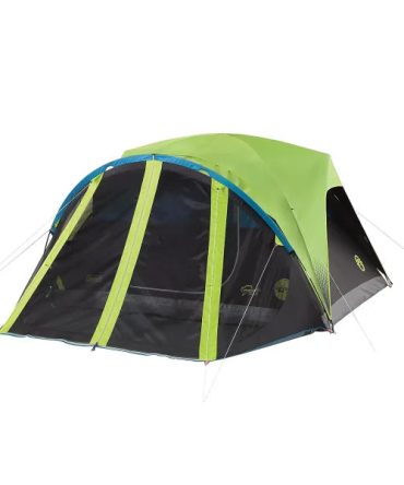 Carlsbad 4 Person Dome Tent with Screen Room Grey/Bright Green