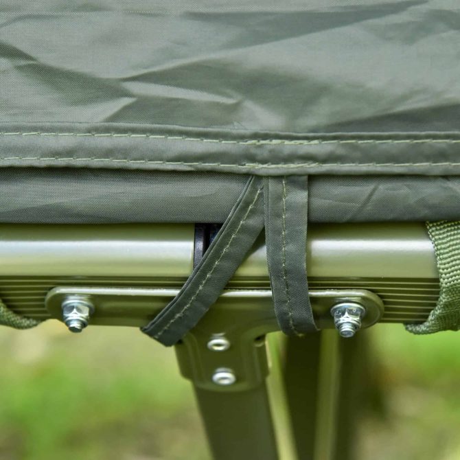 Extra Large Compact Pop Up Portable Folding Outdoor Elevated Camping Cot Tent Combo Set in Dark Green - Image 12